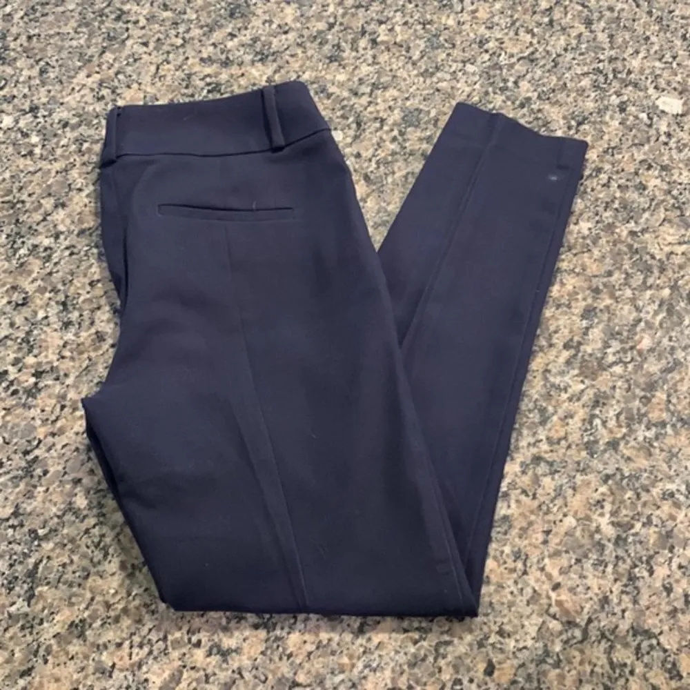 Ann Taylor Navy Blue Julie Skinny Twill Trouser Pants Size 0 EUC #6623 - Image 12