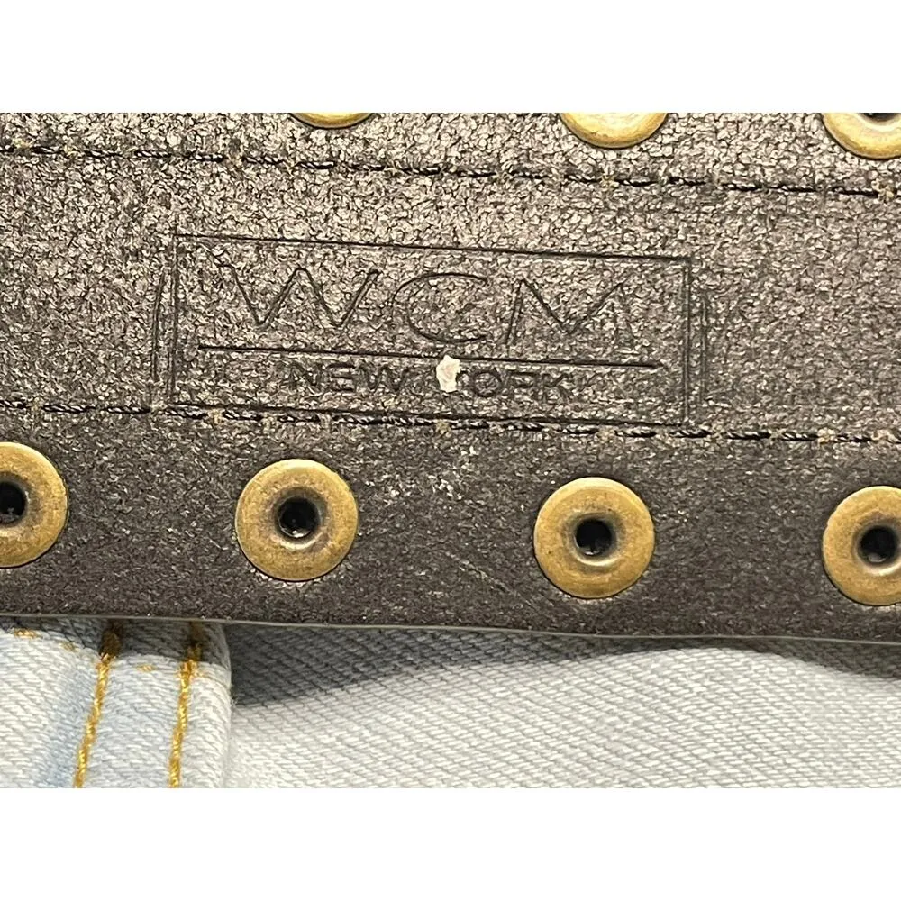 WCM Snake Italian Leather Wide Belt L45.5" W1.75" 38" - Image 6