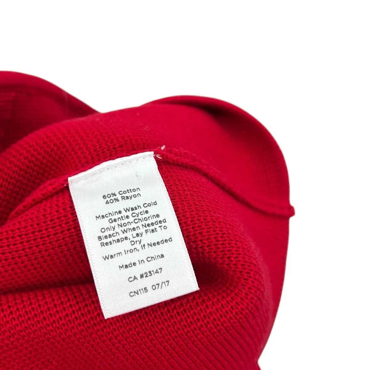 Talbots Knit Sweater Blazer Jacket Gold Buttons Ruffle Red Plus Size 1X - Image 10