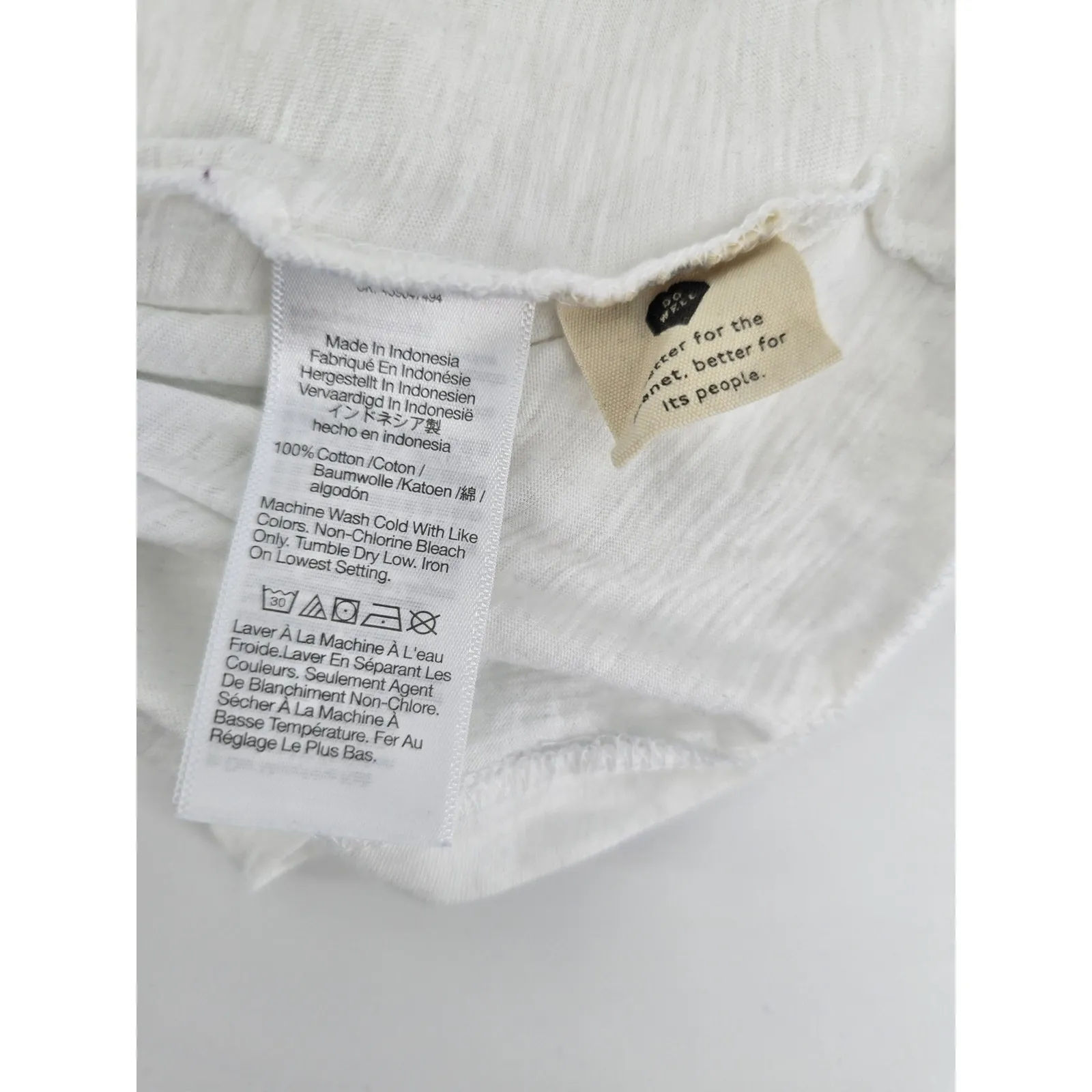 Madewell Plus Size 3X White V Neck Cotton T Shirt Top Made in Indonesia - Image 4