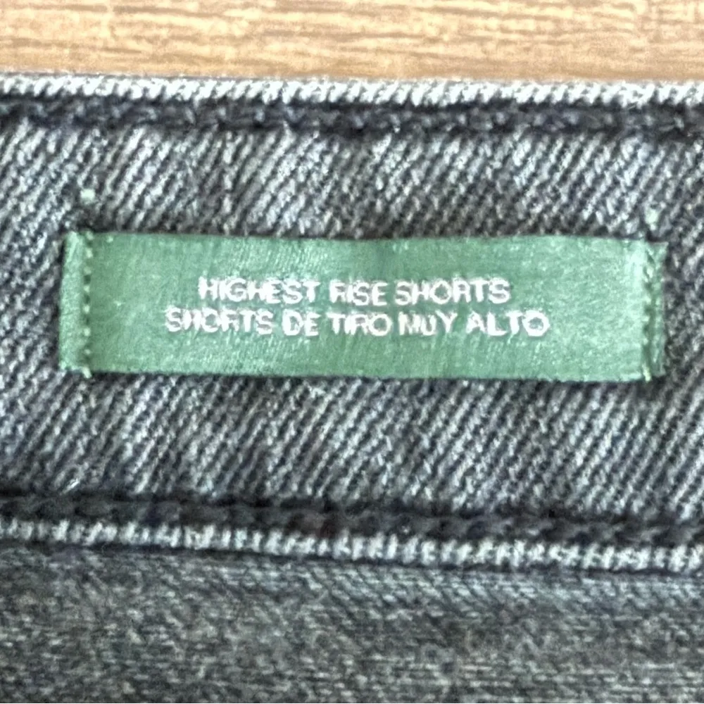 Wild Fable Black/Dark Wash Cuffed Denim Shorts High-Waisted - Image 4