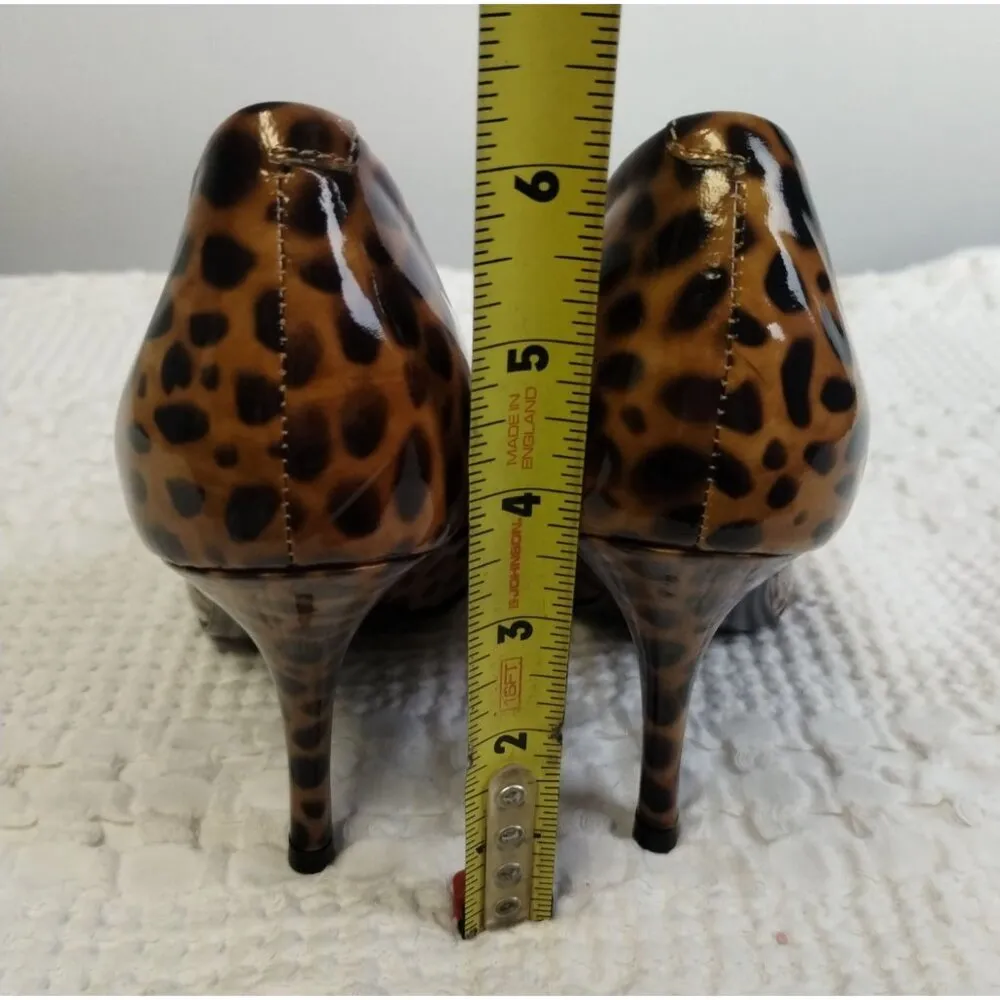 Isola Women's Brown Patent Leather Shoes/Stiletto/Heels 3.5" Size 8 SKU 2146 - Image 2