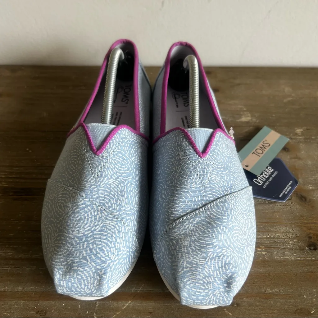 Toms Alpargata Placid Blue Summer Sparks Slip On Women's Shoe Size 9 #250944 - Image 2