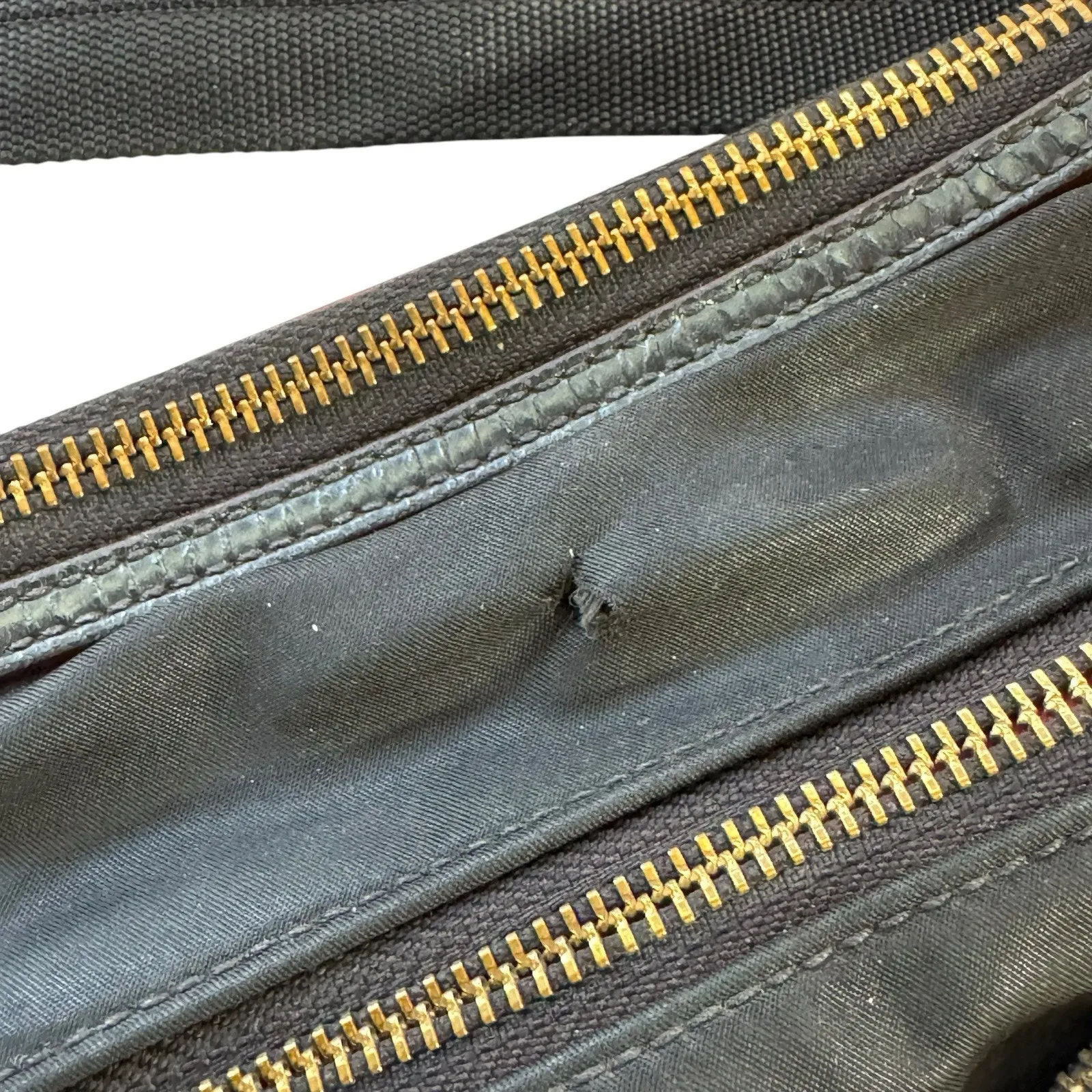 MZ Wallace Paige Leather Trim Nylon Black Crossbody Bag Shoulder Pockets - Image 4