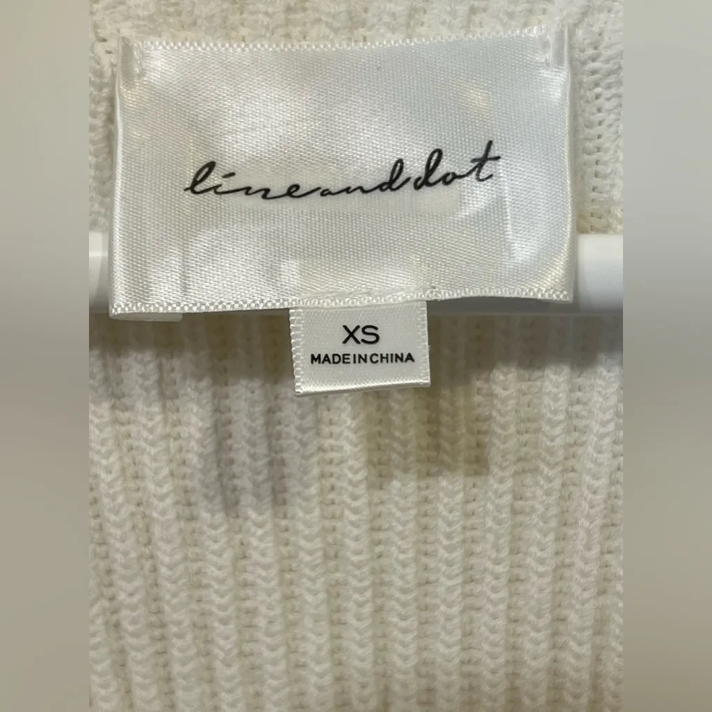 Line & Dot Melissa Long Sleeve Sweater in Ivory Size XS - Image 7