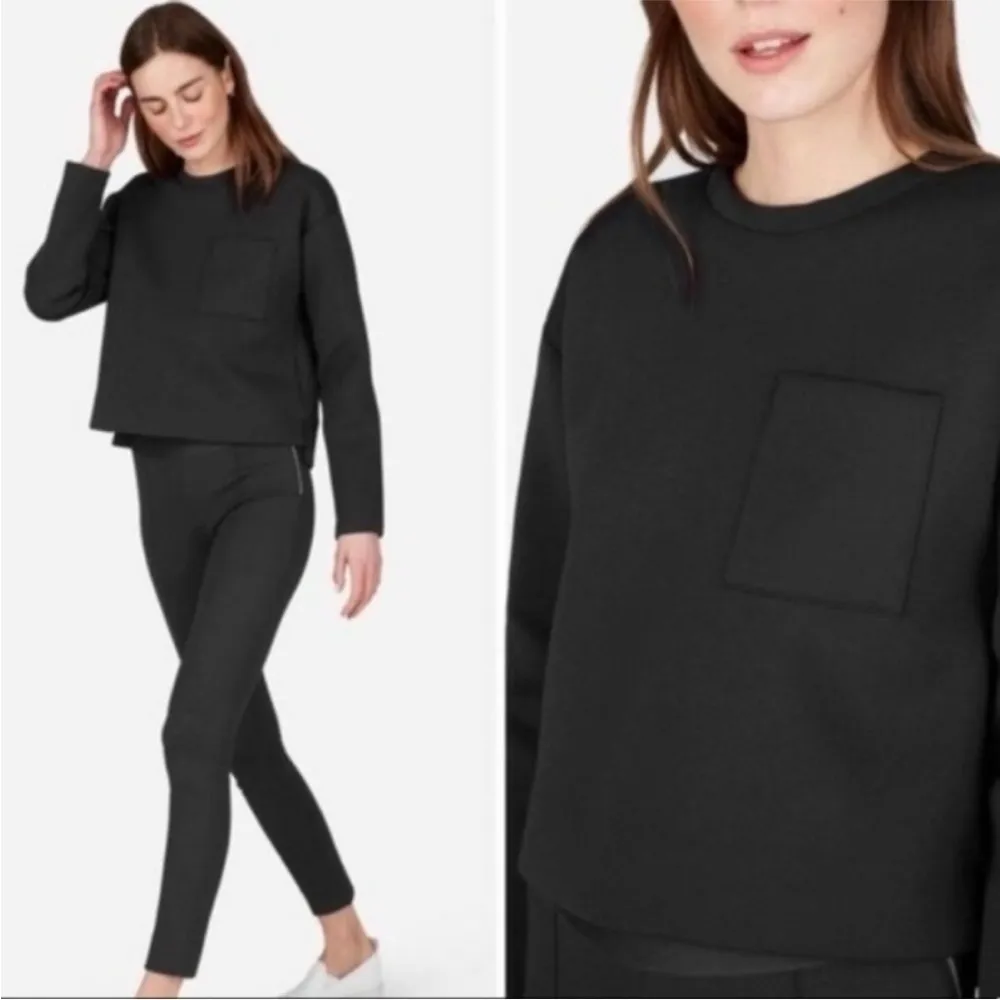 Everlane Street Fleece Pocket Pullover Sweatshirt Acuba Black Outdoor Size XL - Image 3