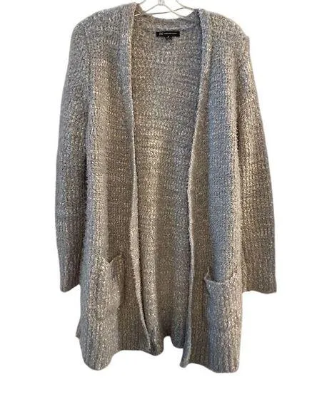 INC Women's Gray Oversized Cardigan Sweater M Long Sleeve Casual Knit Size M - Image 1