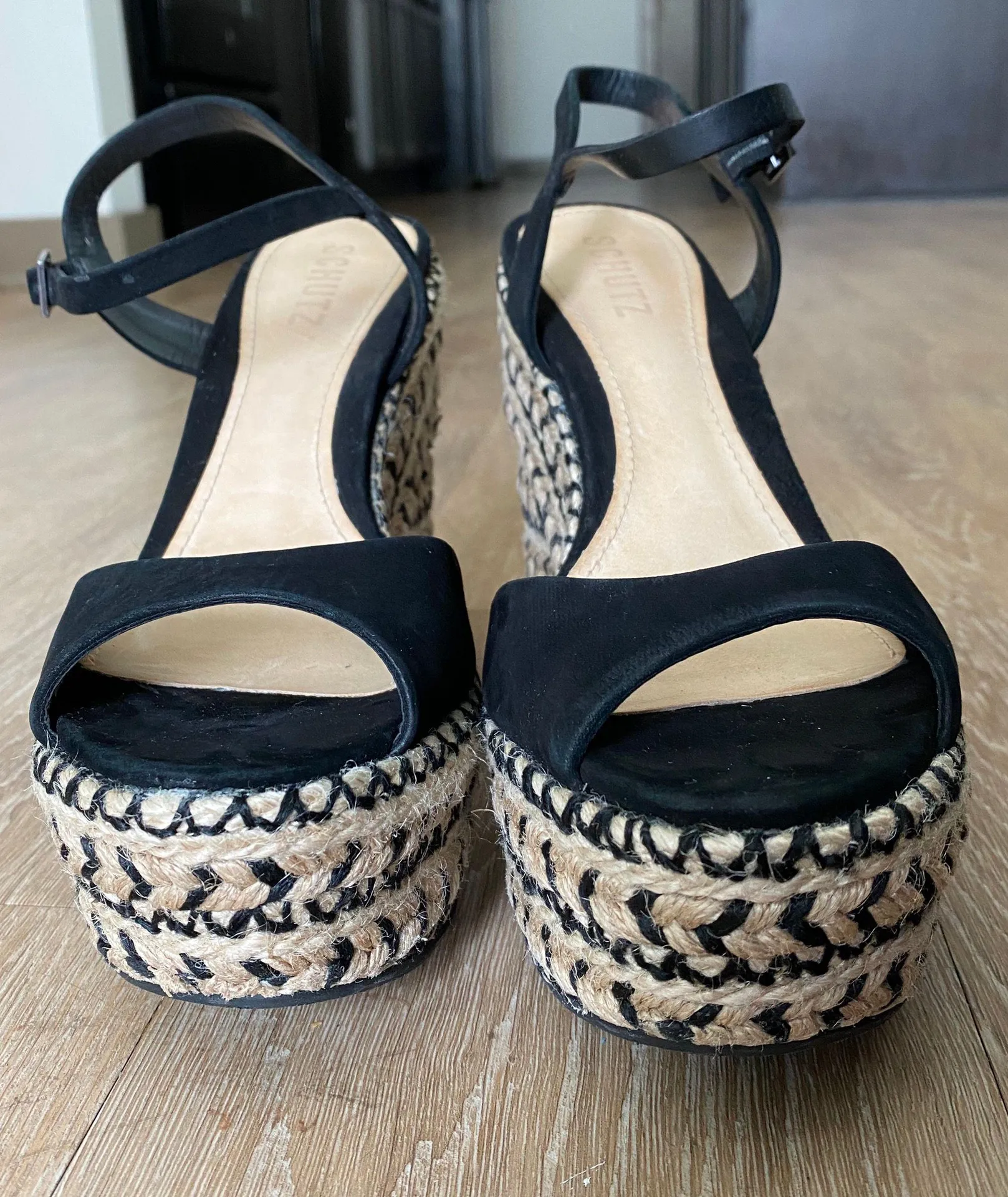 Schutz  Platform sandal Wedges Black Pattern - Image 4