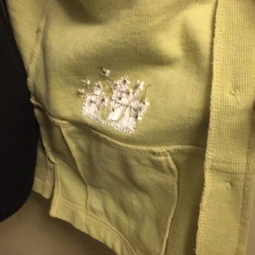 Country Cotton Green floral embroidered cardigan size Medium - Image 8