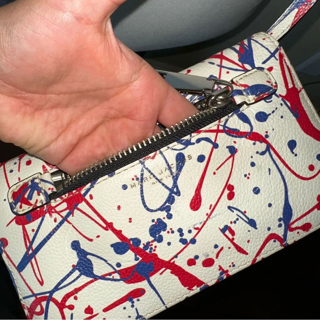 Marc Jacob’s crossbody paint splatter wallet purse - Image 6