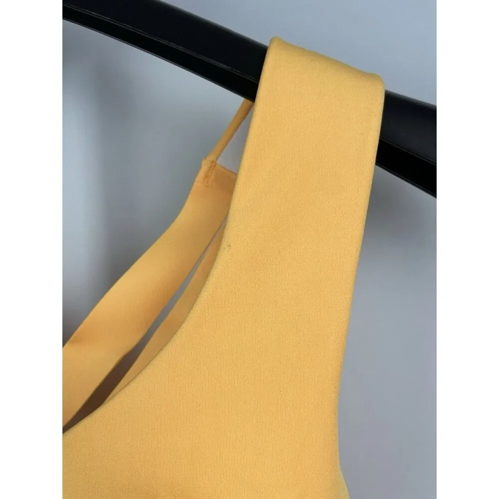 New Balance Orange Yellow Fortiflow Seamless Wirelesss Racerback Sports Bra 32DD - Image 7