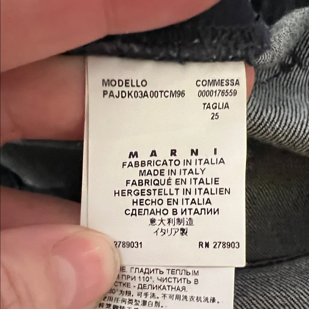 Marni Italian Dark Denim Jeans Size 25(2) Blue - Image 8