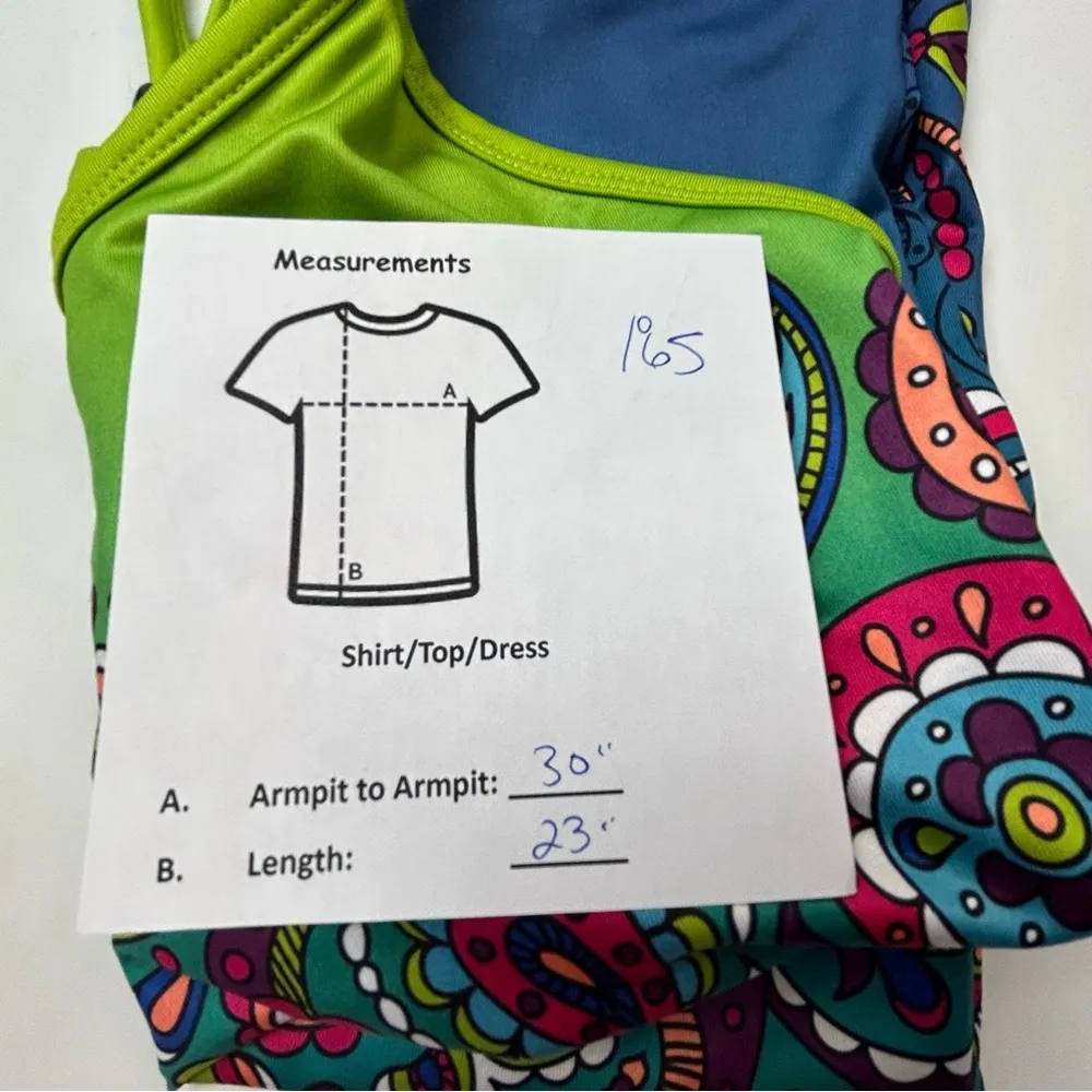 Disney Women's XS Paisley Racerback Tank Top Multicolor Yoga Casual Mickey Epcot - Image 6