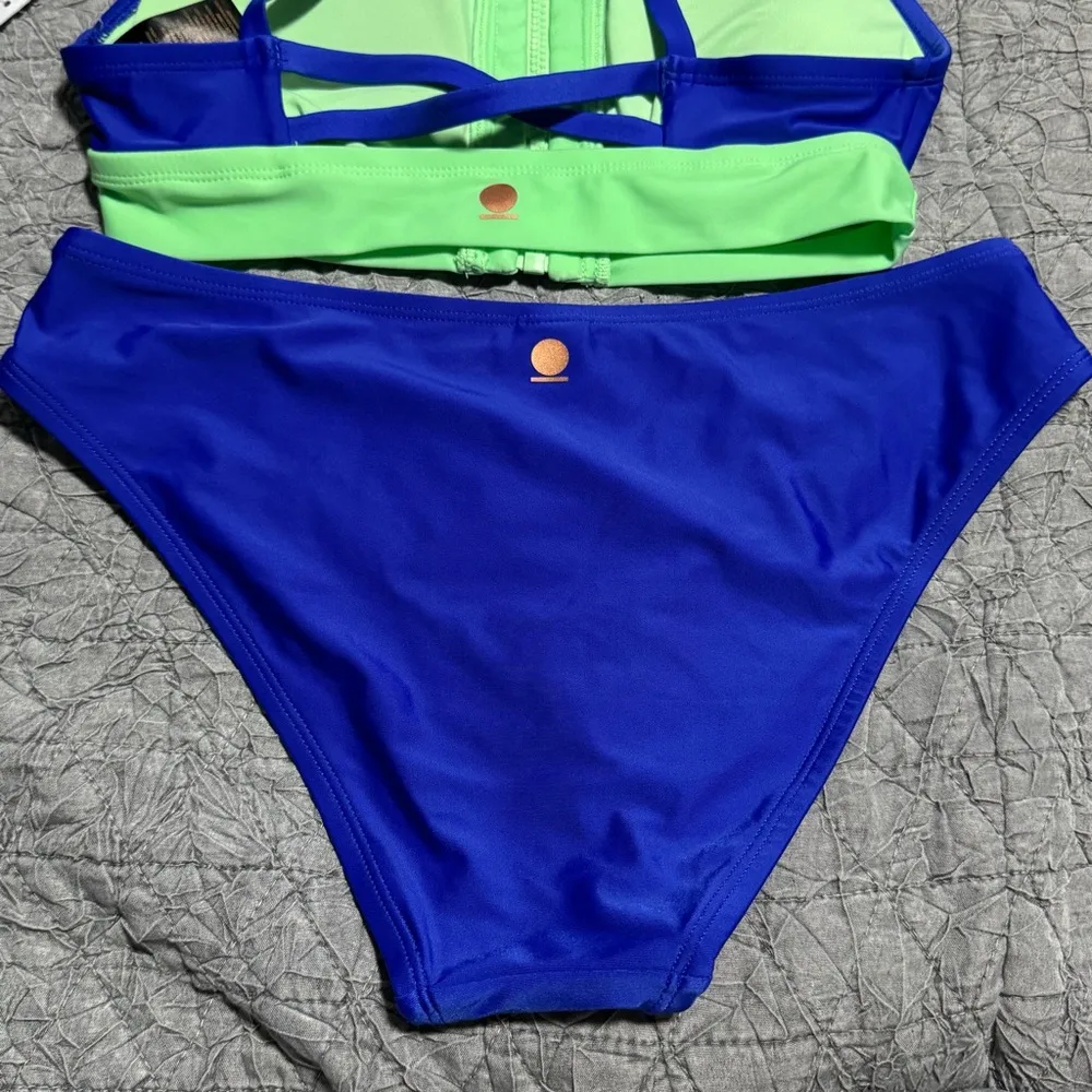 Coppersuit Women's Colorblock Zip Longline Bra Swim Set - Image 8