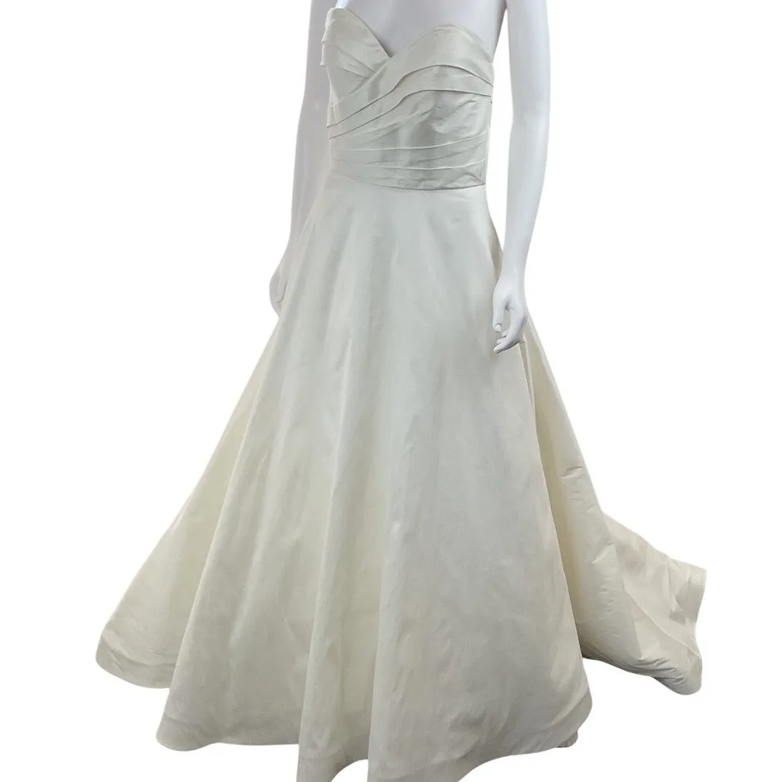 Strapless Wedding‎ Dress Bridal Gown A - Image 5