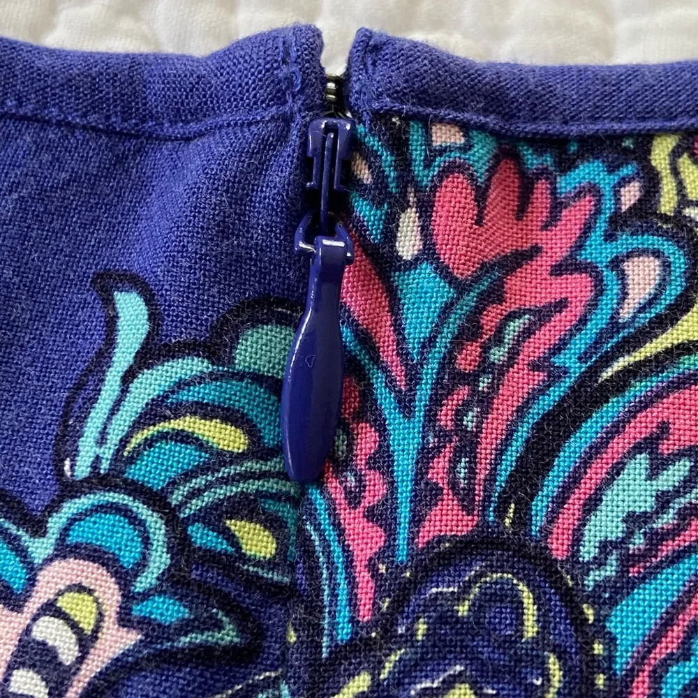 Talbots Vibrant Paisley Maxi Dress - Blue and Pink Boho, Resort, Vintage Inspo - Image 8