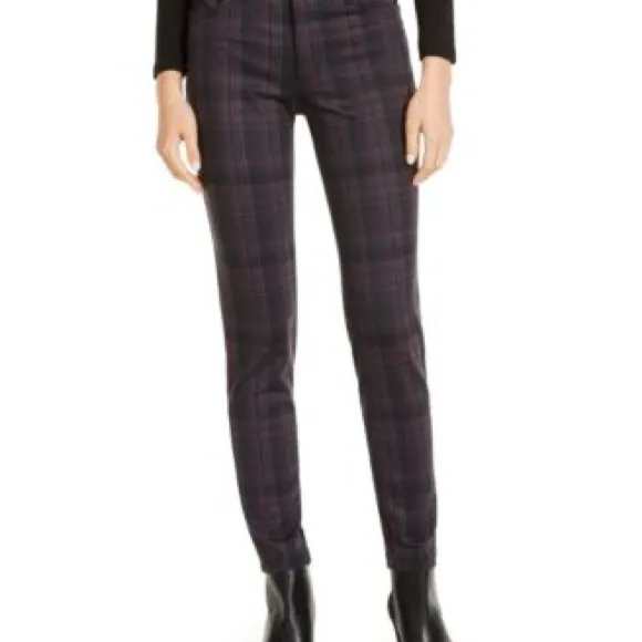 Kut from the Kloth High Rise Skinny Plaid Pants Size 16 - Image 11
