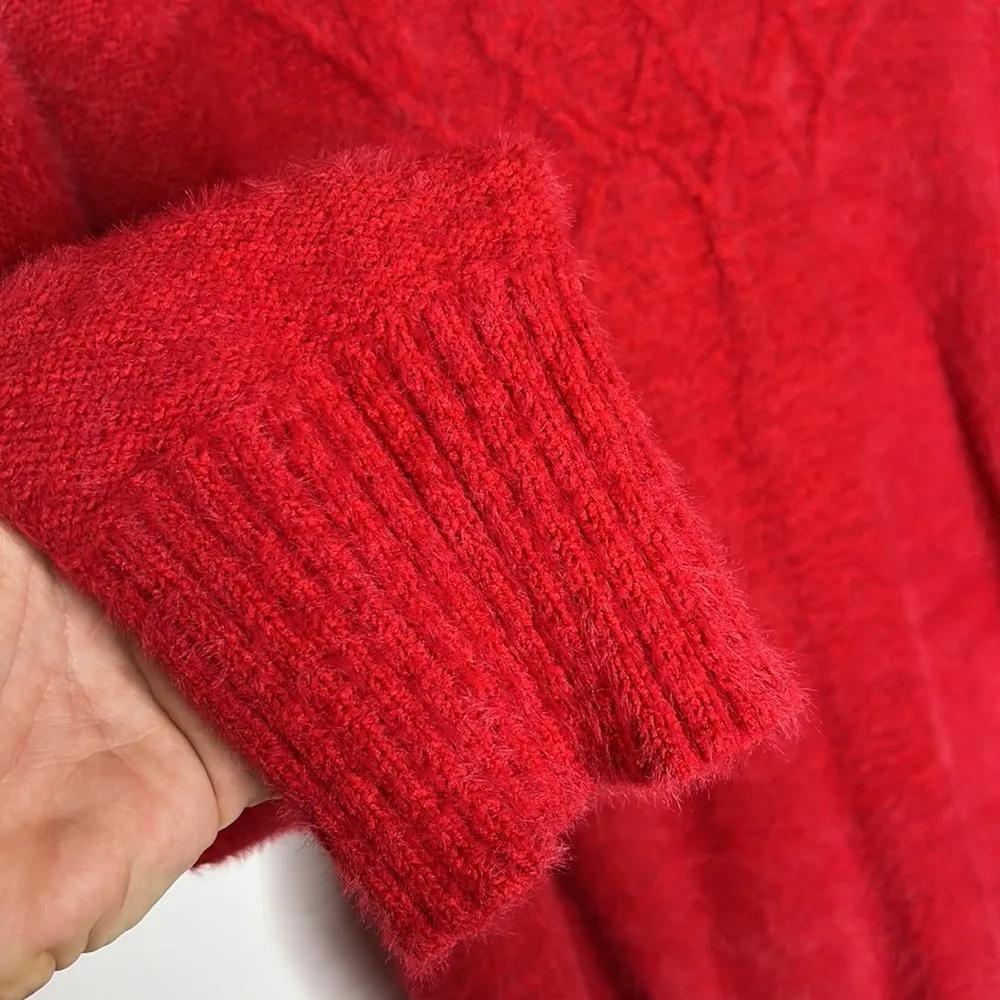 Maurice’s Red Cowl Neck Pullover Knit Sweater - Image 3