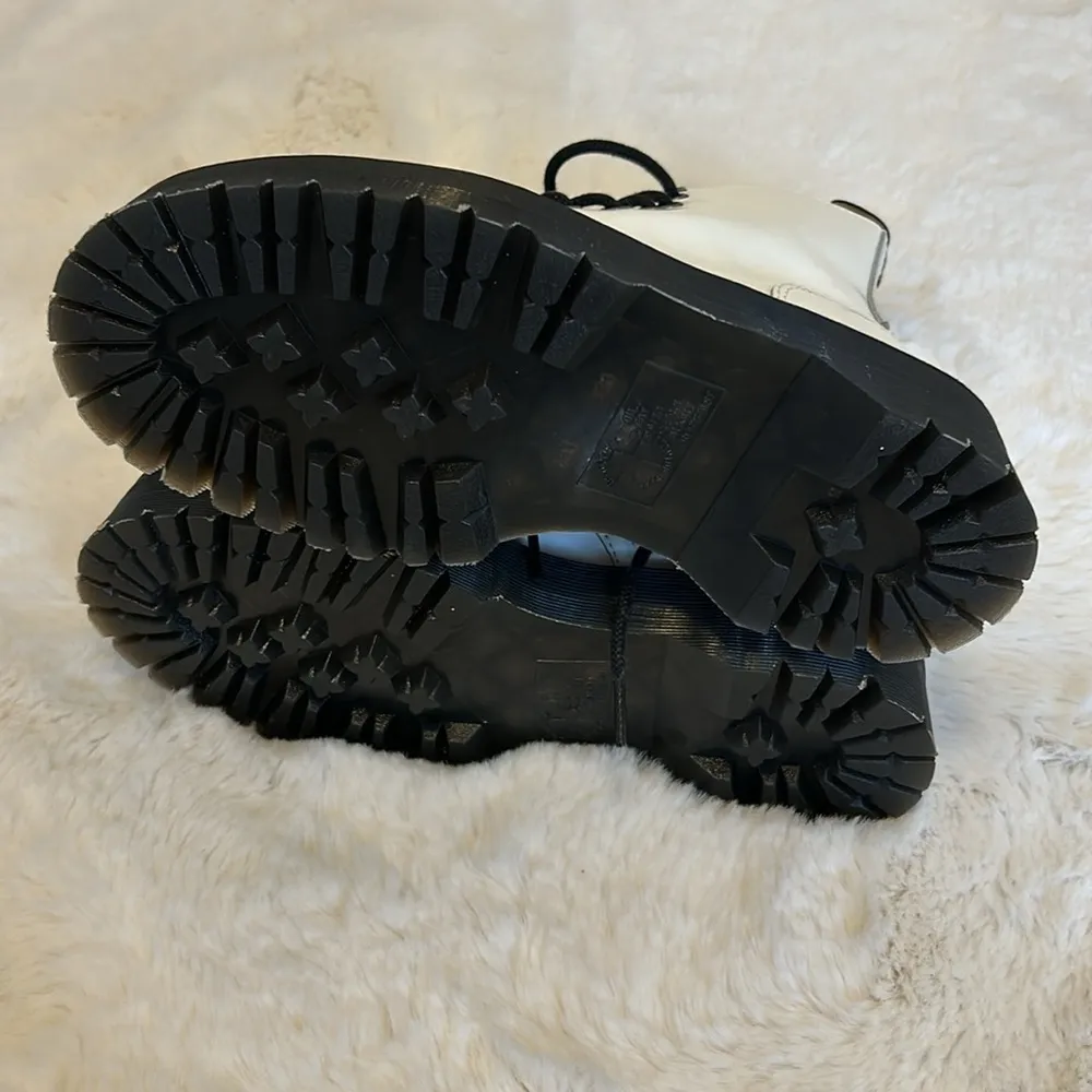 Dr. Martens Jadon White Polished Smooth Combat Boots - Image 9