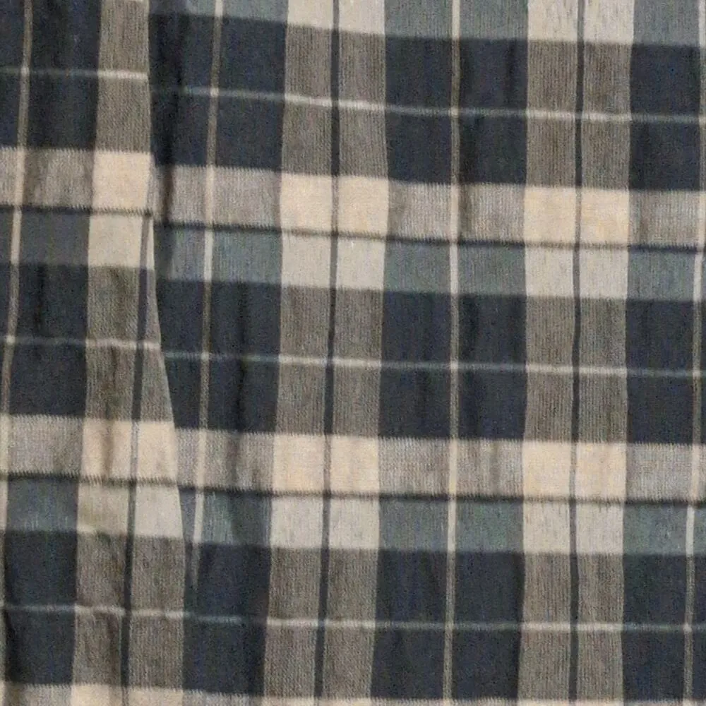 Barbour Lorelie Top Praline Plaid V-neck Seersucker Puff Sleeves 8 New - Image 2