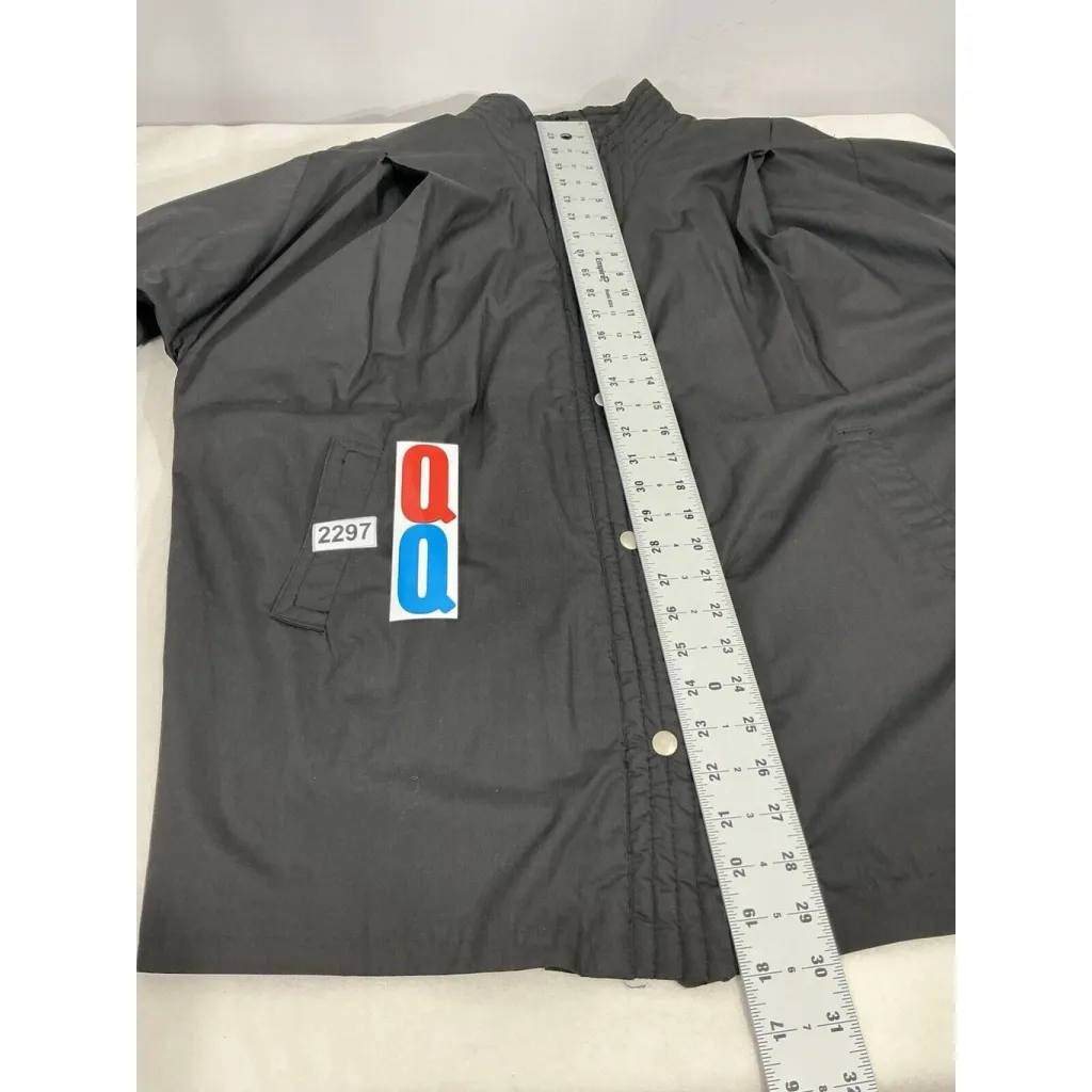 Womans Black Light Weight Lined Snap Front Jacket A8 (18 - Image 5