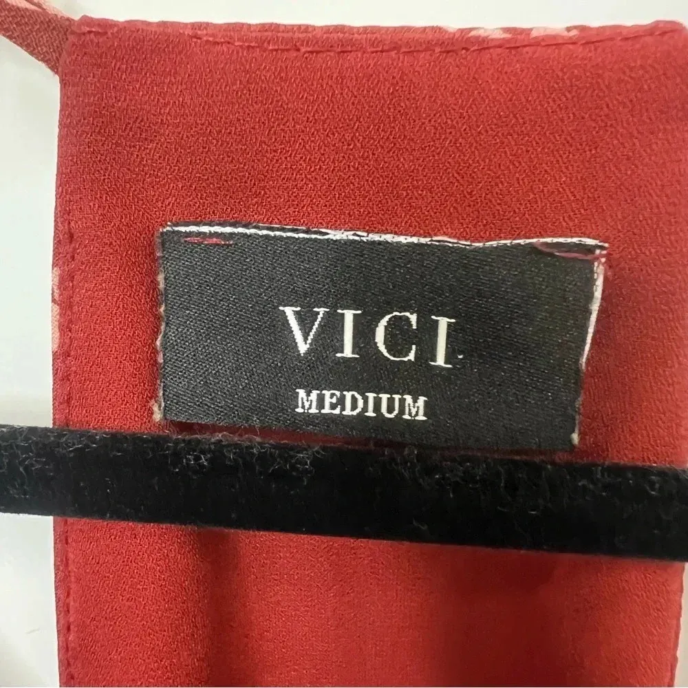 Vici racer back loose fit patterned tank with adjustable spaghetti straps size M - Image 3