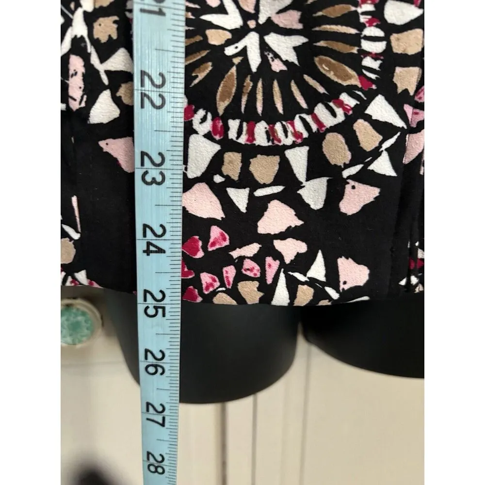 Christopher‎ & Banks Black/Brown/Burg Medallion Jacket Zip Up Pockets Size M - Image 4