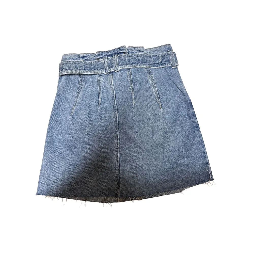 Free People East of Eden Denim Mini Skirt – Size 24 - Image 4