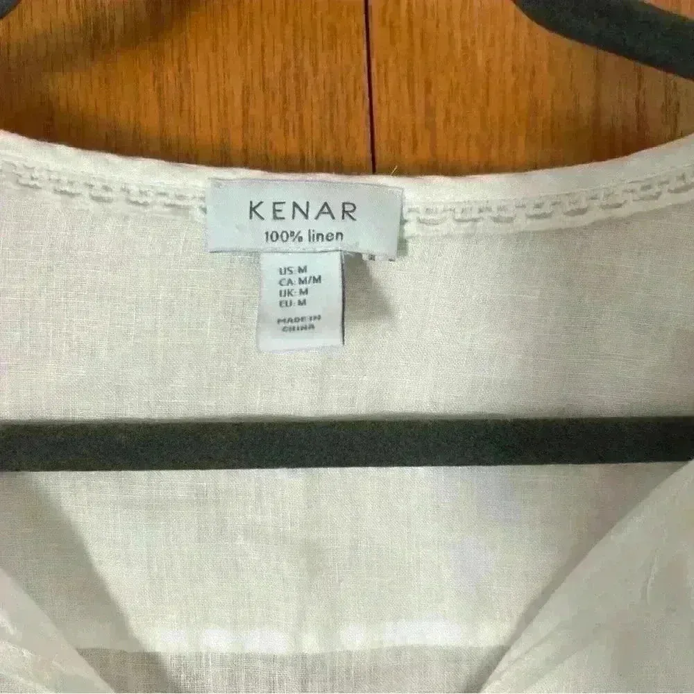 Kenar Cream 100% linen tunic top - Image 4