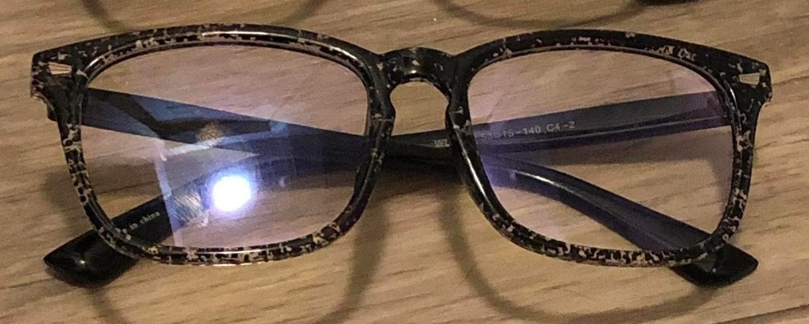 Azure SPECKLED Blue Light Blocking Glasses Lens with soft case - Image 3