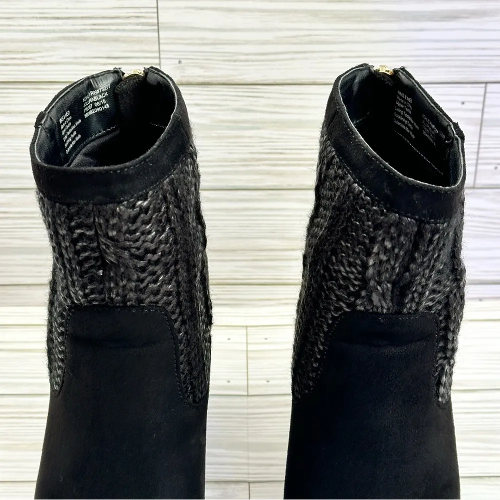 Juicy Couture Ankle Boots Chunky Block Suede Womens Lupia Black Size 8 - Image 8