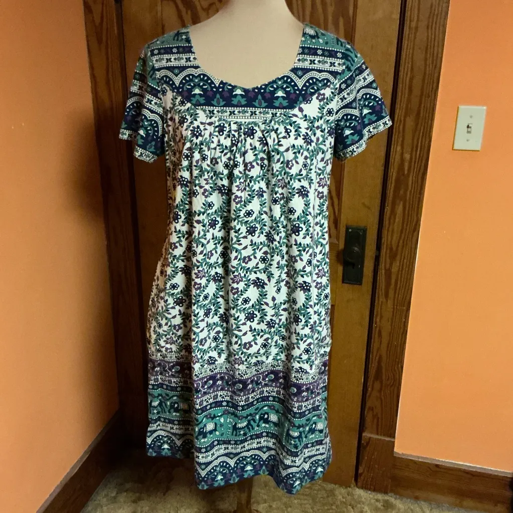 Vintage 90s Hippie Chic Floral Babydoll Dress Boho Festival - Image 5