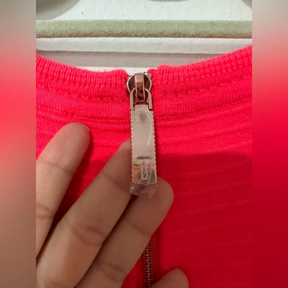 Ted Baker London Zaralie Jacquard Skater Dress Coral Orange Size 5, US 12 - Image 8