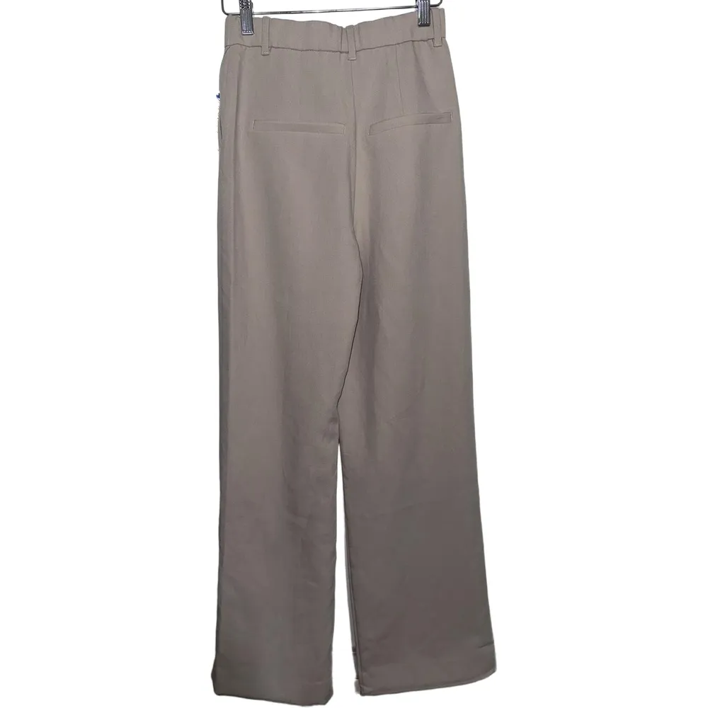 Abercrombie & Fitch Tan Pleated High Waisted Wide Leg Trousers Pants Size 24 00 - Image 2