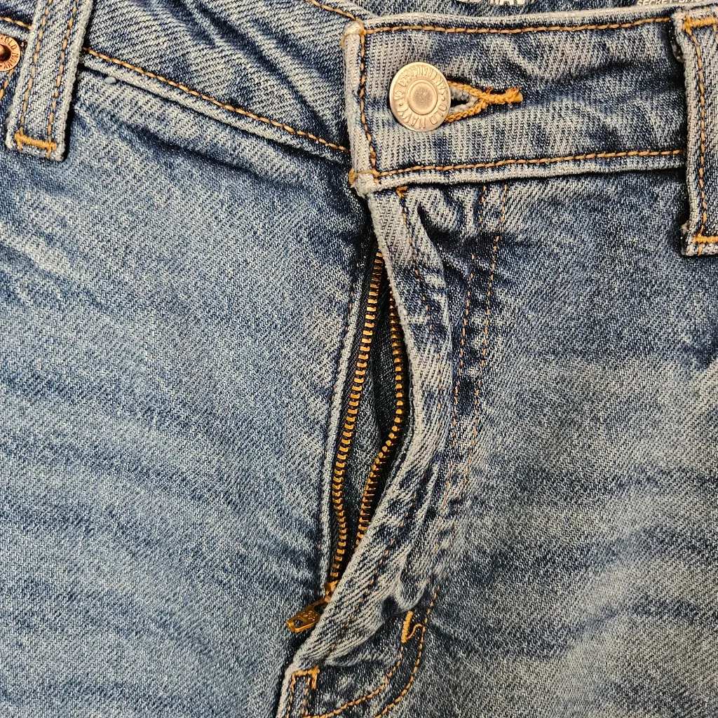 Old Navy Jeans High-Rise O.G. Straight Cherry Secret-Smooth Pockets Classic Blue - Image 5