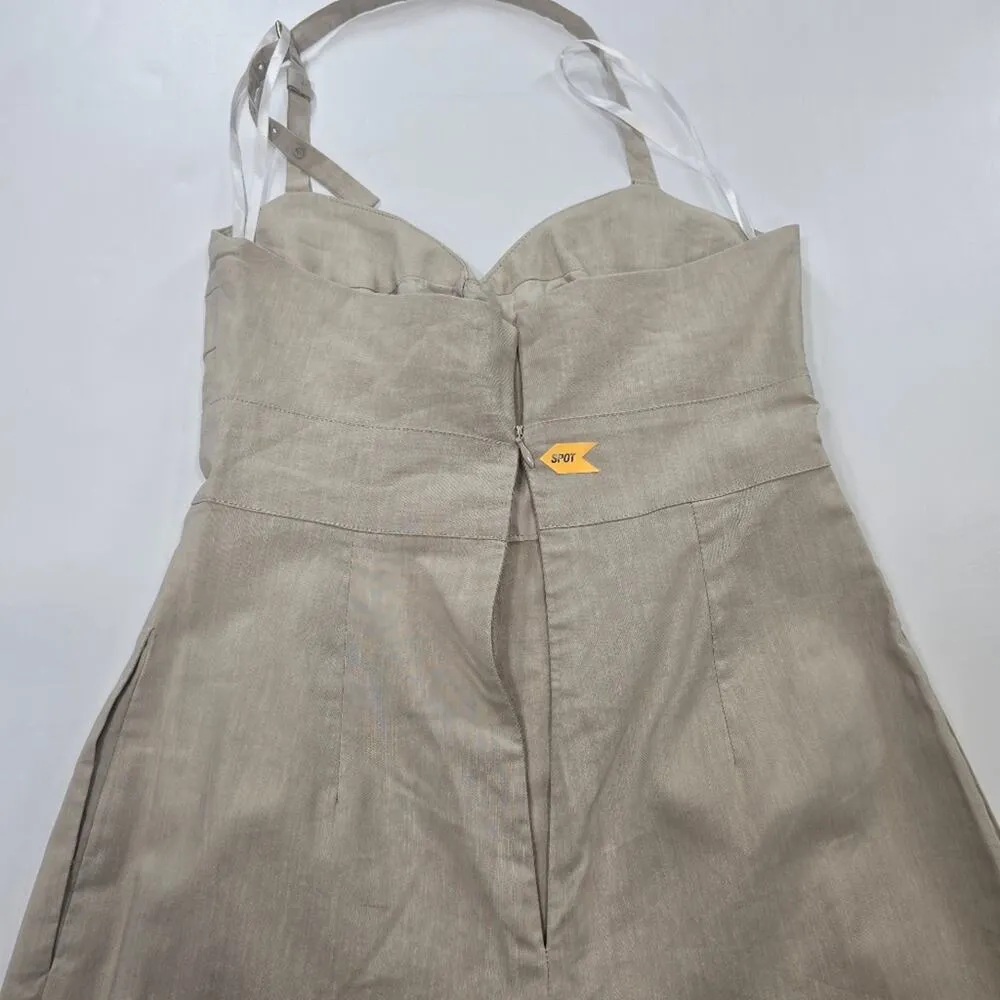 Lovers and Friends Cinzia Jumpsuit in Beige Neutral XS - Image 8