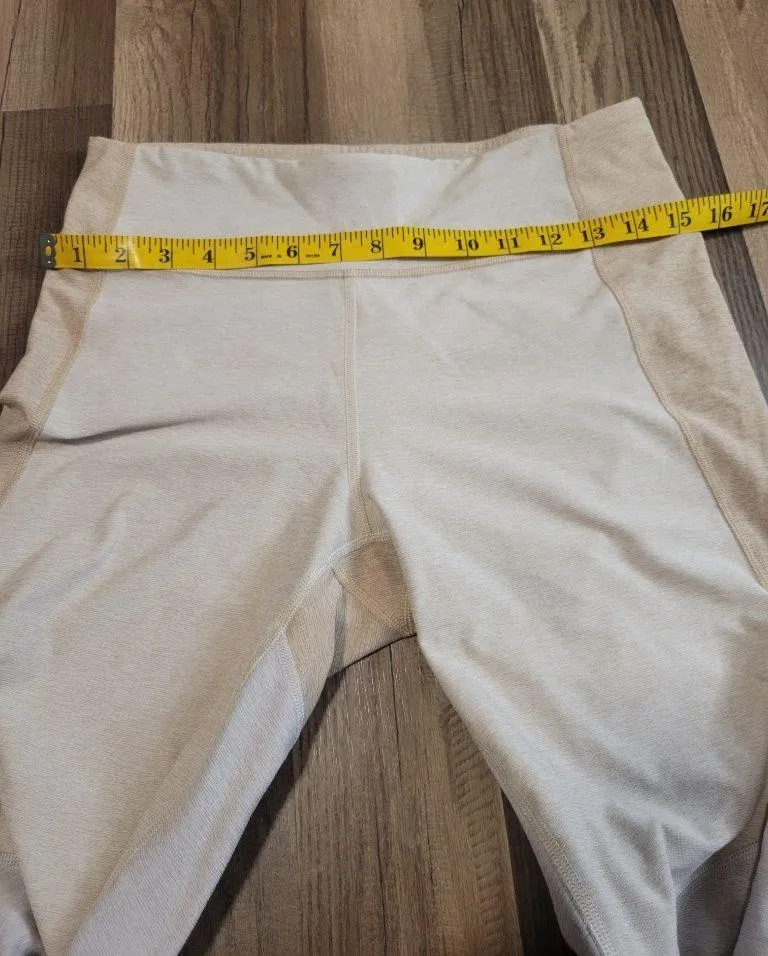 Outdoor Voices 7/8 Tri Tone Color Block Leggings Oatmeal Desert Cloud Size L - Image 5