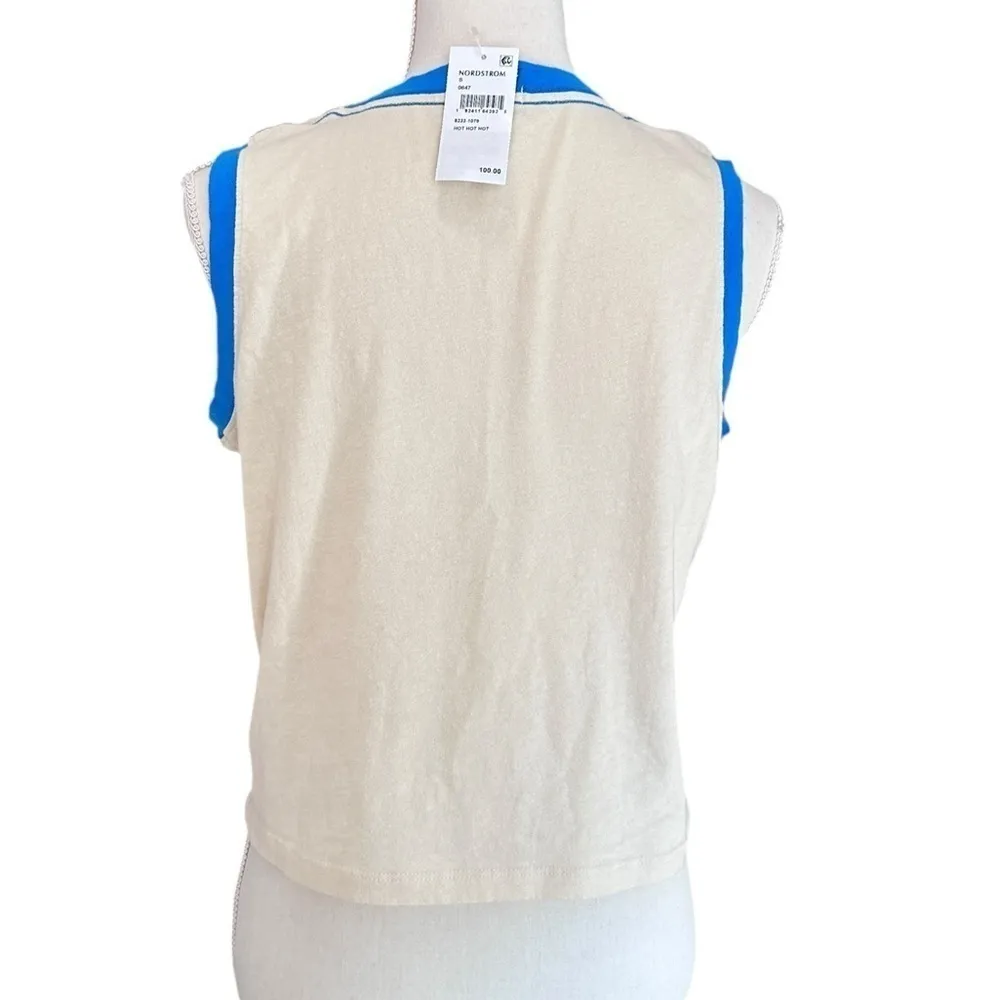 #18 NWT MOTHER Denim The Strong and Silent Tank in Hot Hot Hot Blue Size M - Image 6