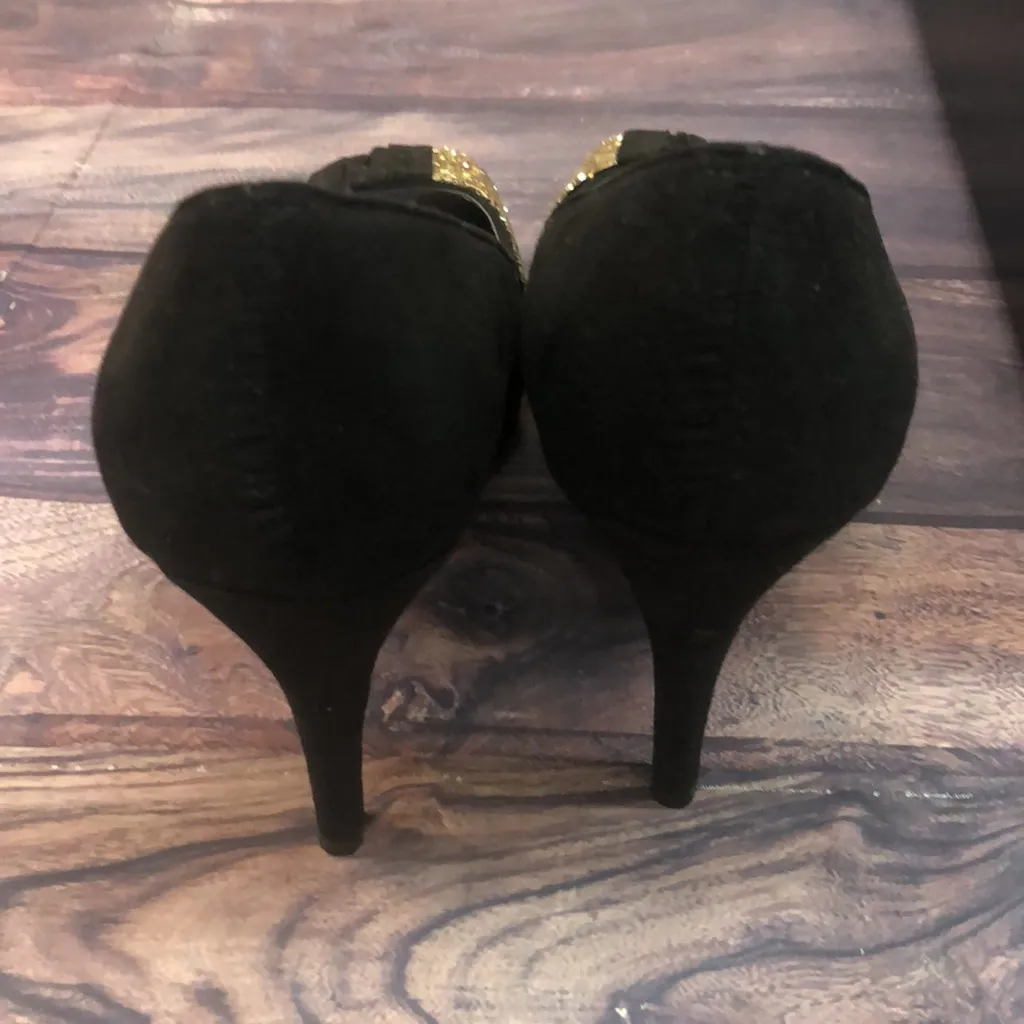 Velvet Heart sz 8.5 black & gold women shoes - Image 4