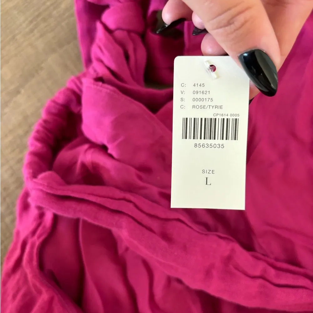 anthropologie gauze bubble-hem pink tie nwt new mini dress - Image 6