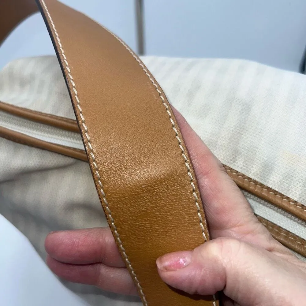 Fendi RARE Pequin Stripe Coated Canvas Cream Shoulder Bag .**PLEASE READ DESCRIP - Image 8