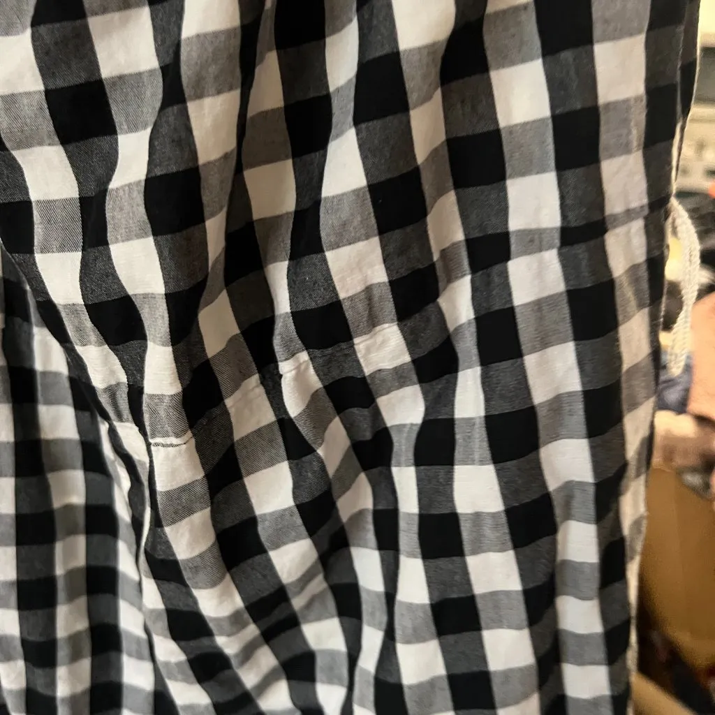 Madewell Tie-Waist Wide-Leg Jumpsuit in Gingham Mix size small - Image 10