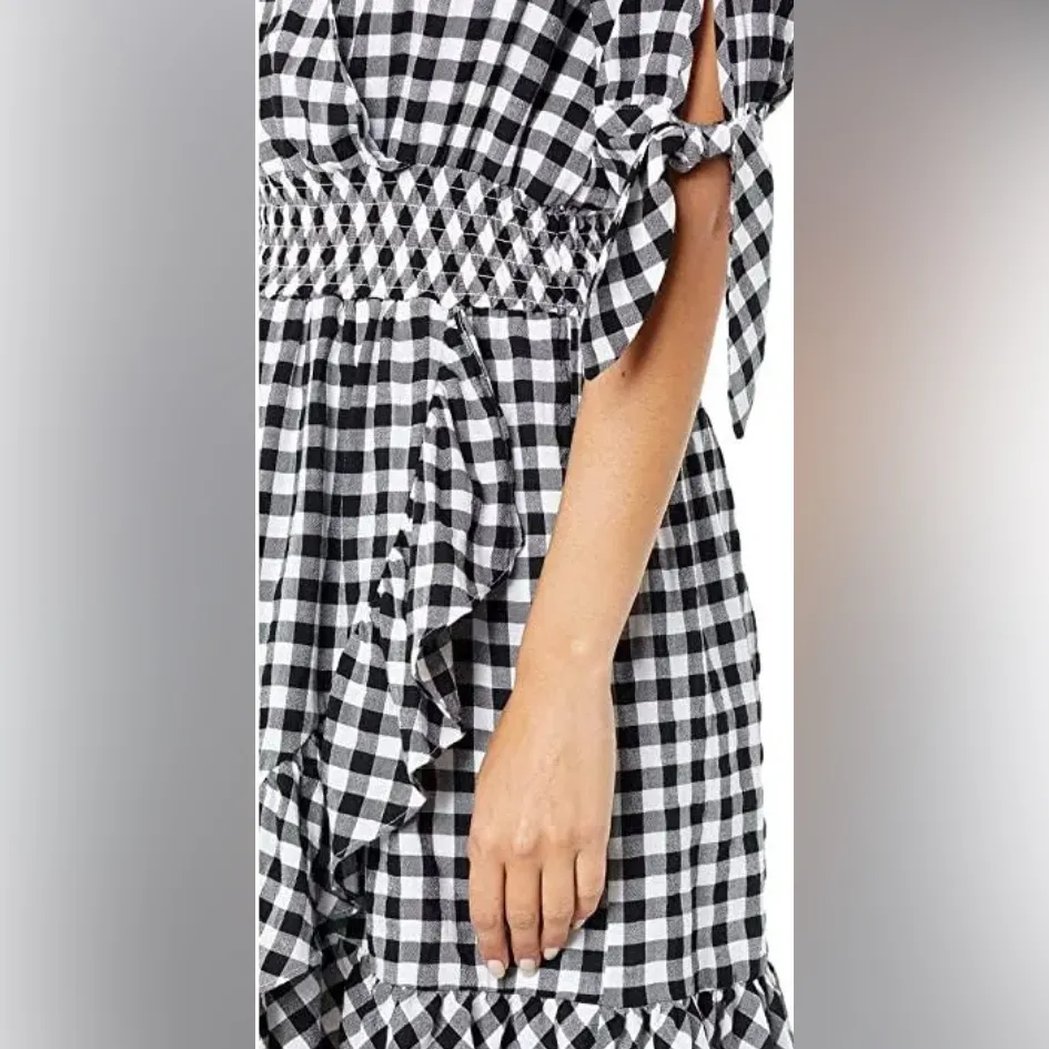 NWT Michael Kors Black and White Gingham Dress - Image 4