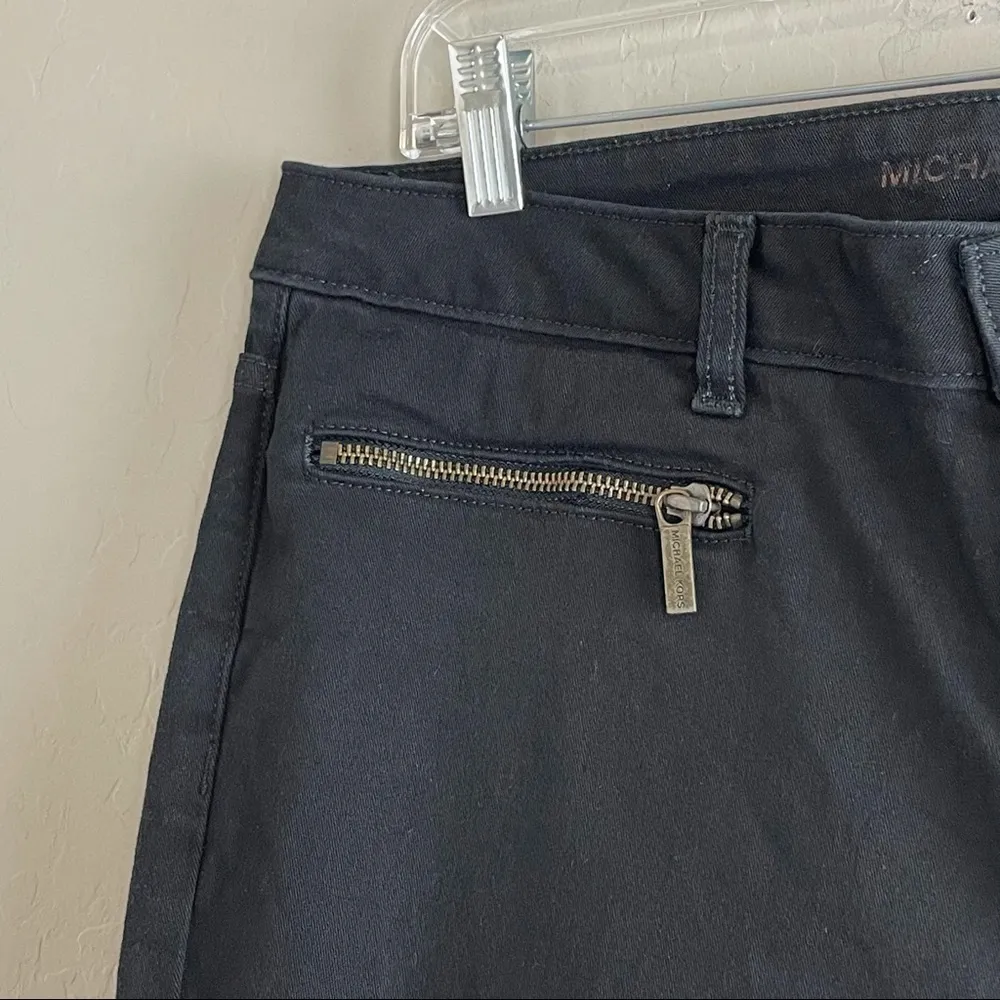 Michael Kors sz 10 Zip-pocket Skinny Jeans, Black - Image 4