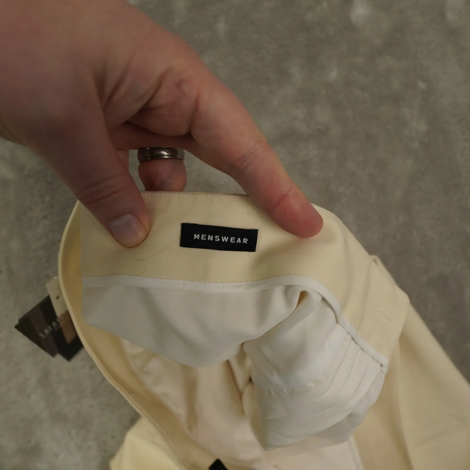 Lafayette 148 Menswear Pants Women's 12 Cream Wool Trouser Stretch City NWT - Image 13