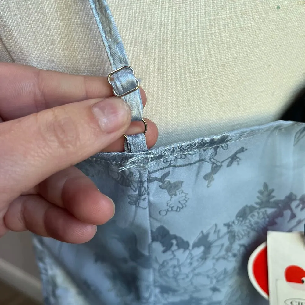 Cider Floral Jacquard Corset Mini Dress in Baby Blue Size Large - Image 8