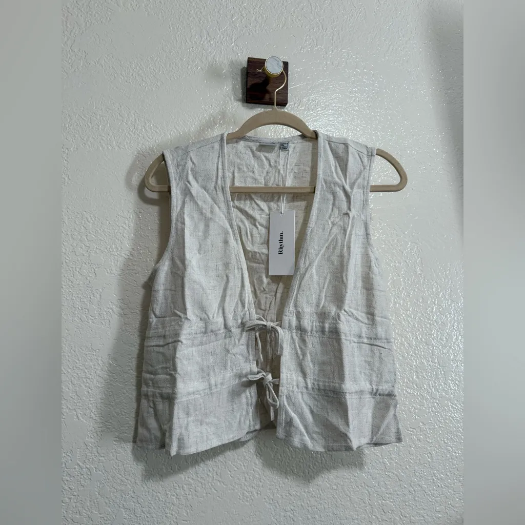 Rhythm Women's Skyla Tie Front Top White - Image 2