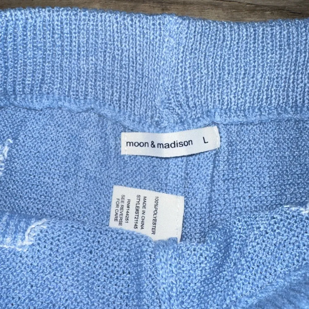 Knit Floral Short Blue Size L - Image 3