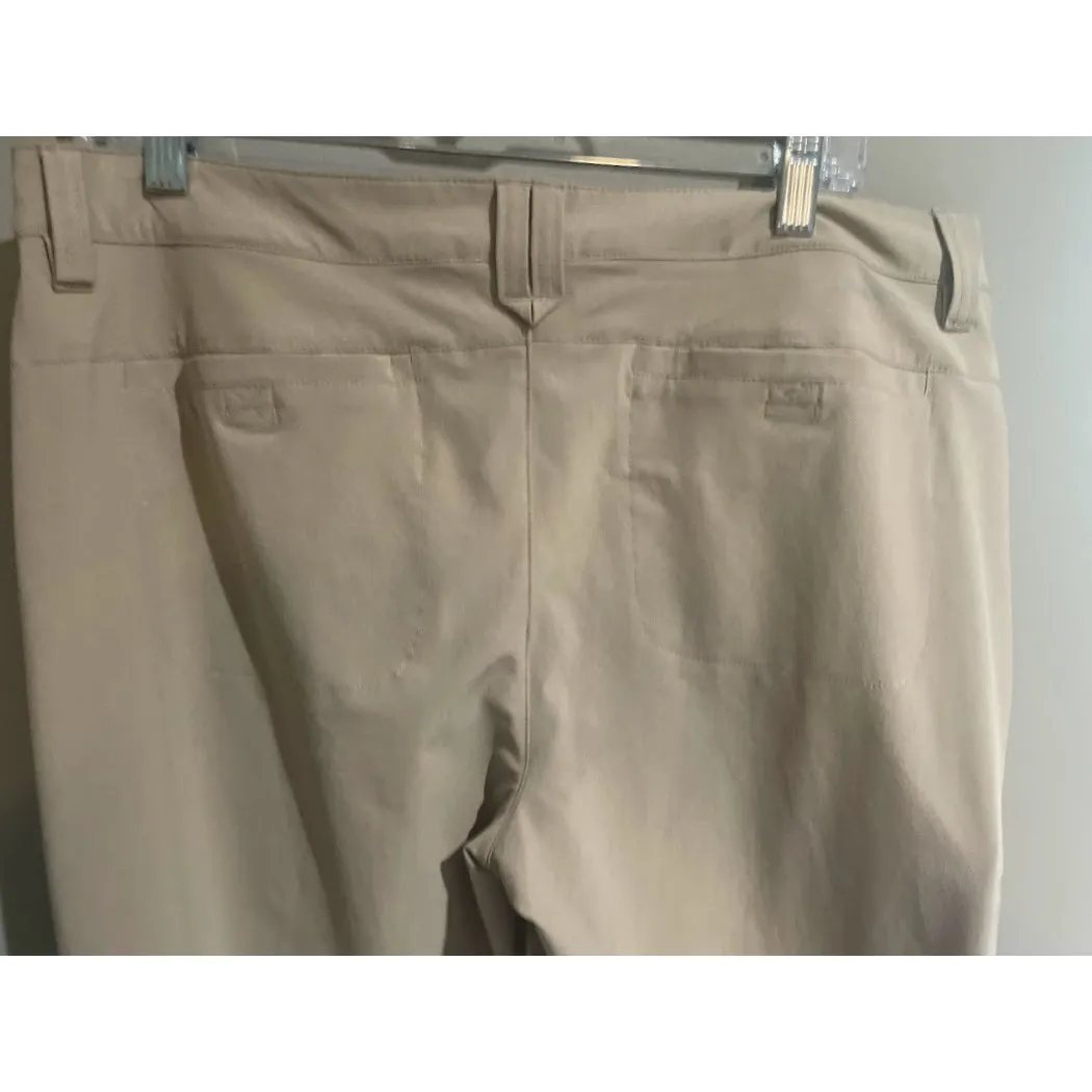 Eddie Bauer Women's Khaki Crop Activewear Pants - Size 12 - Image 7
