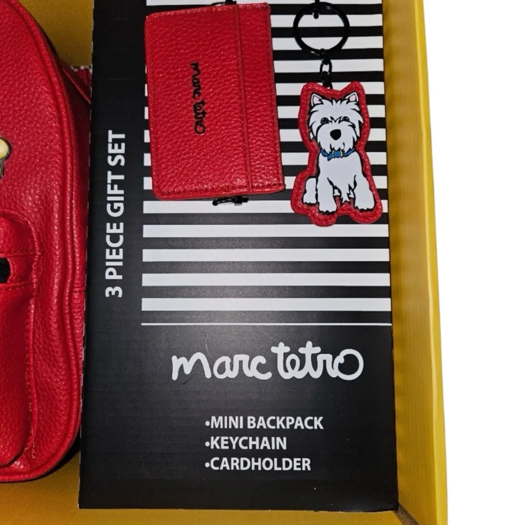 MARC TETRO WESTIE 3 PIECE MINI BACKPACK GIFT SET Red - Image 2